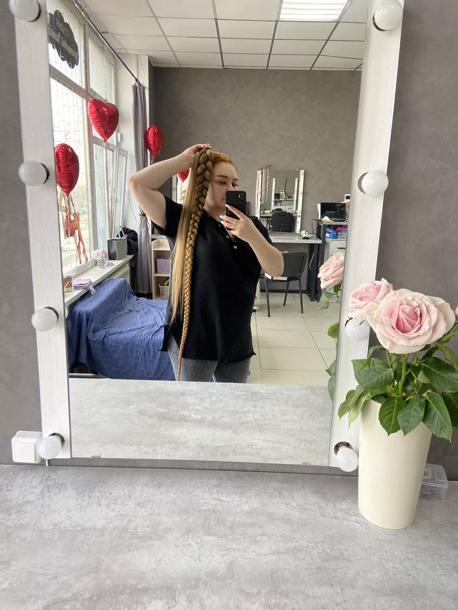 хвост-коса на резинке