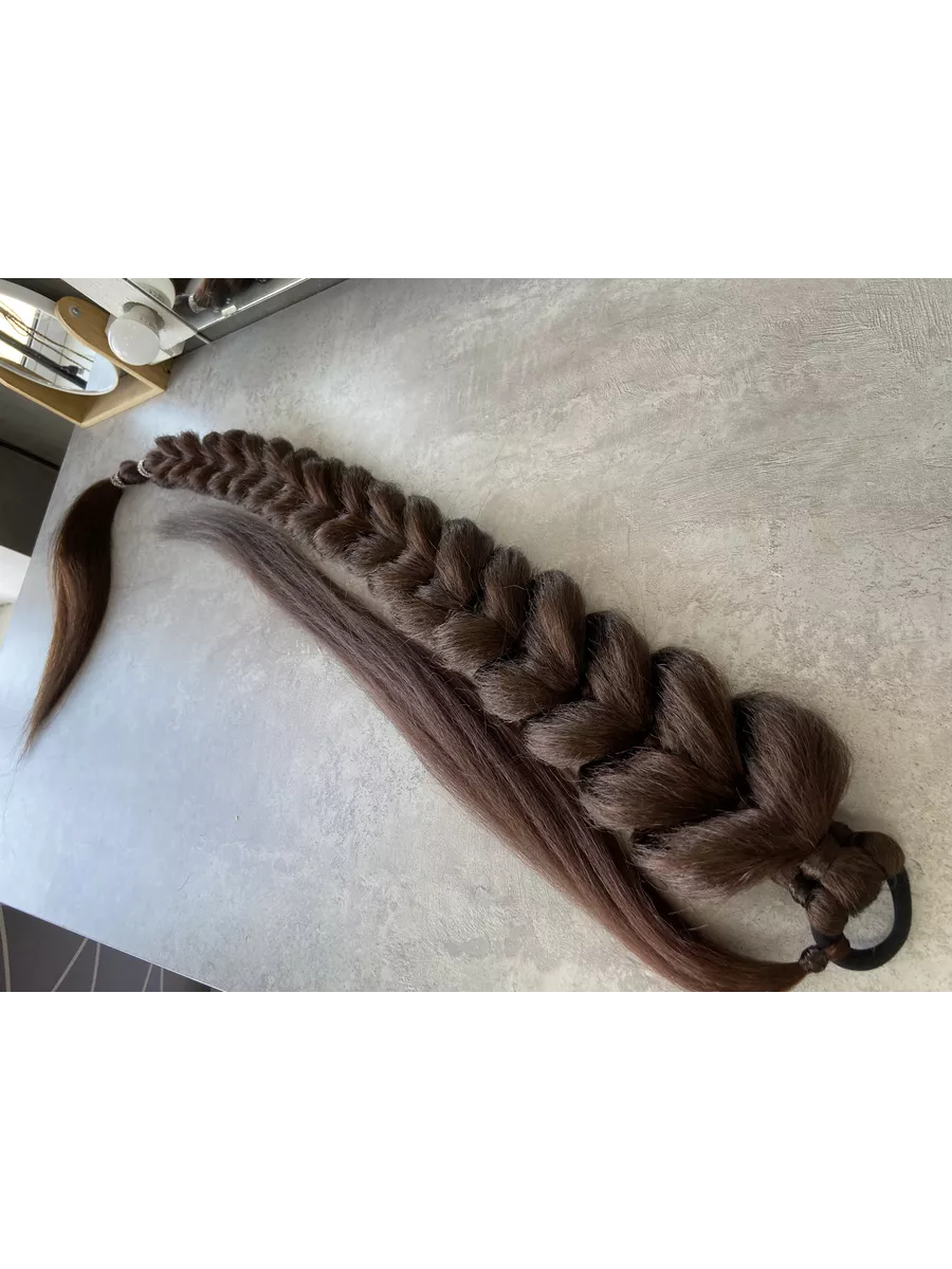 хвост-коса на резинке