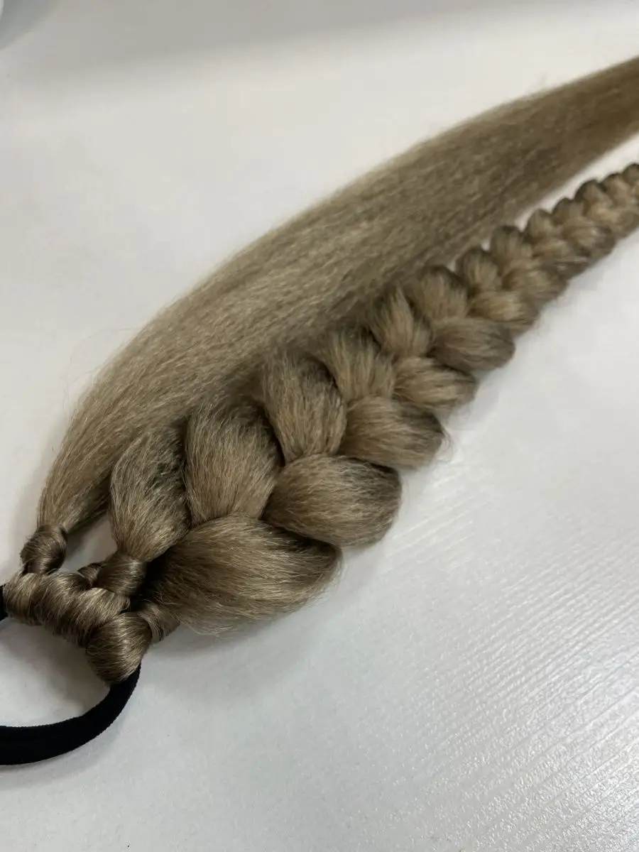 Хвост-коса на резинке