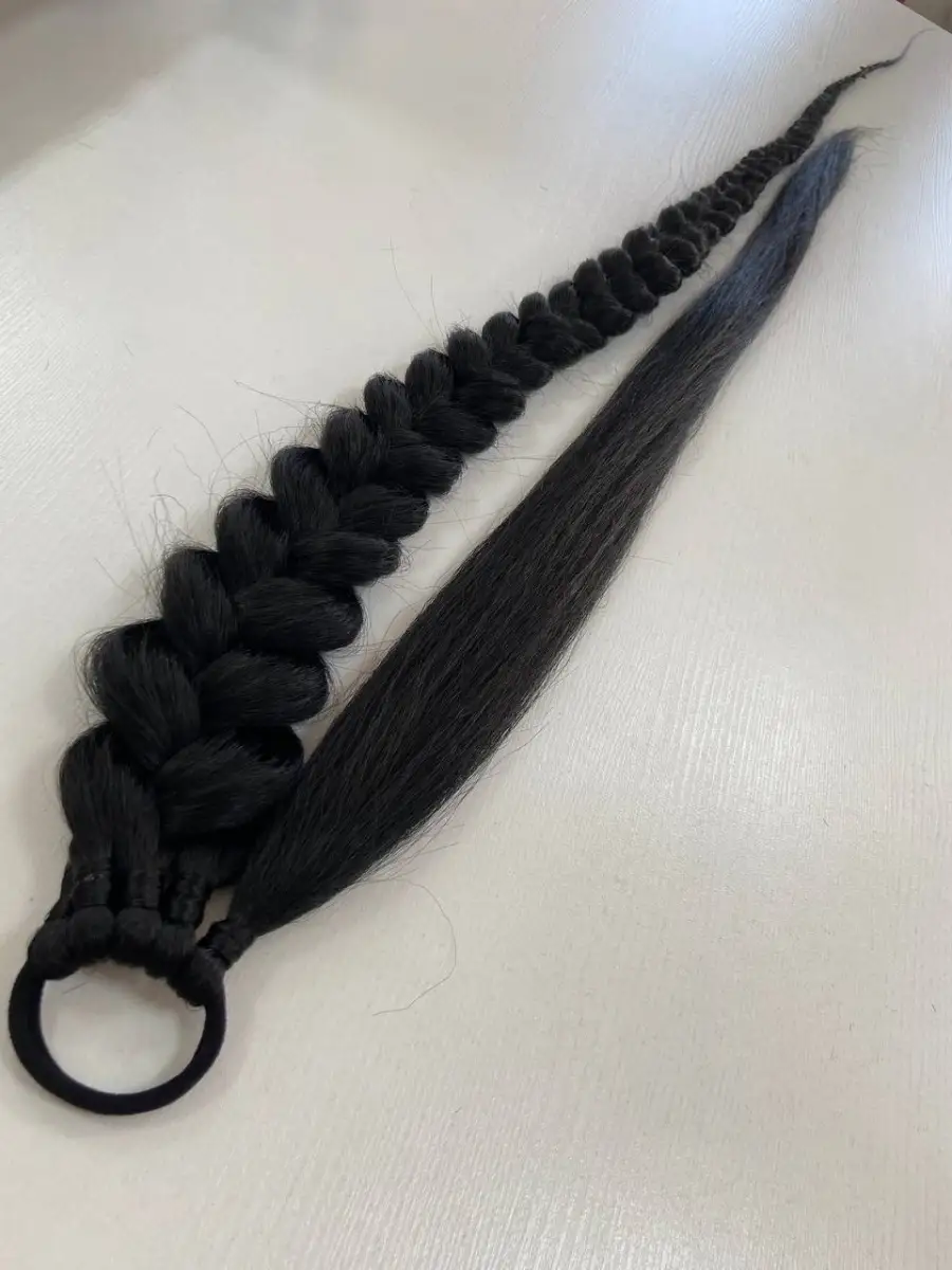 Хвост-коса на резинке