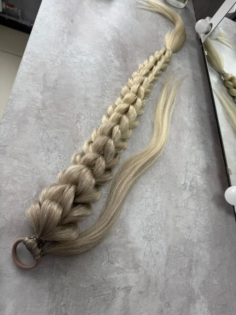 Хвост-коса на резинке