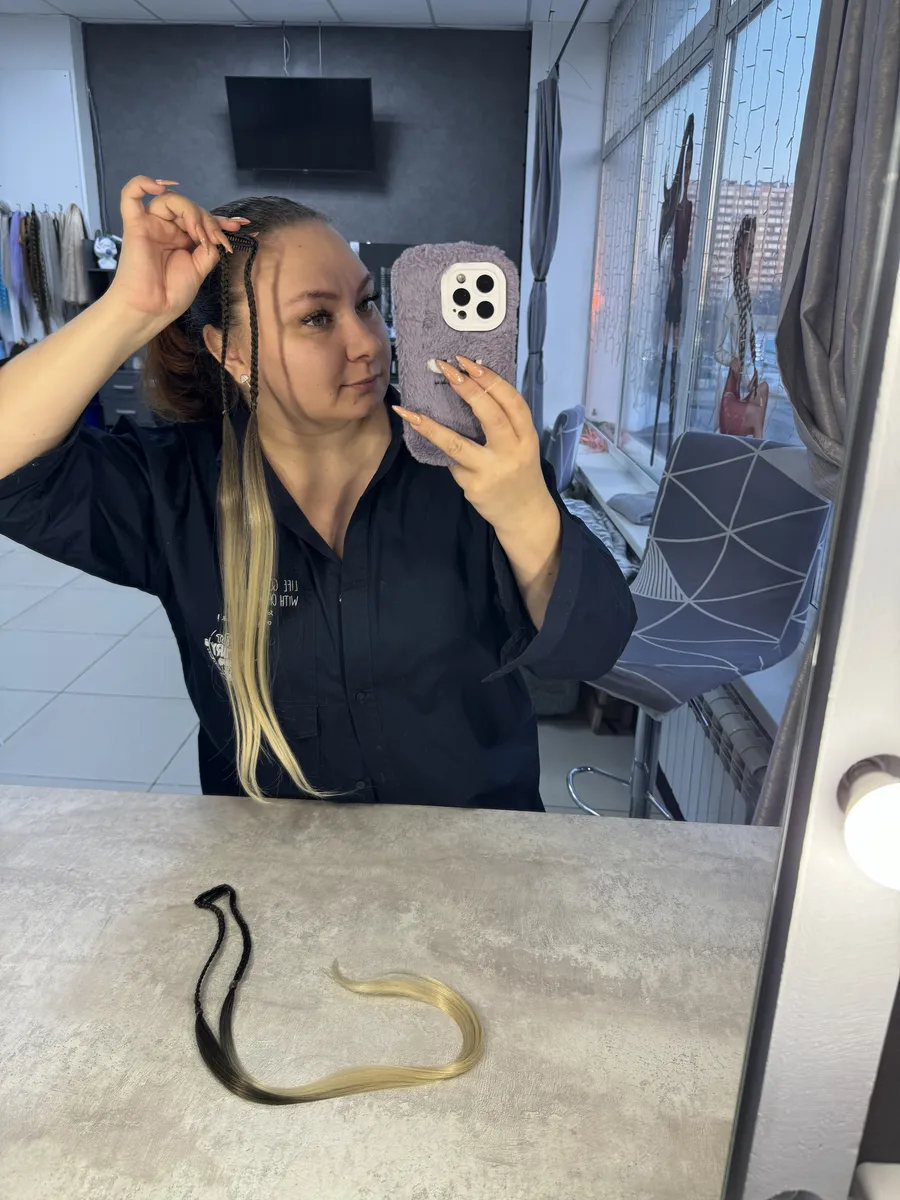 косы на заколках