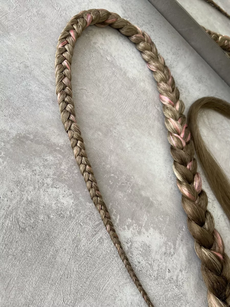 хвост-коса на резинке