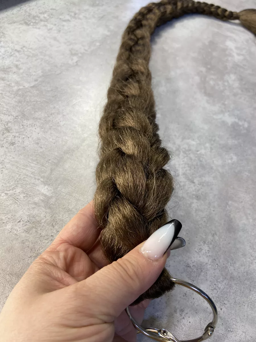 Хвост-коса на резинке