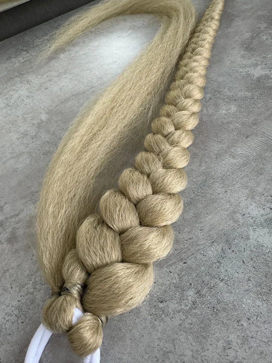 хвост-коса на резинке