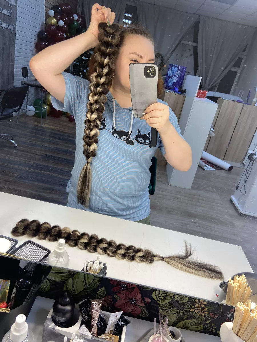 3д косы накладные на заколках