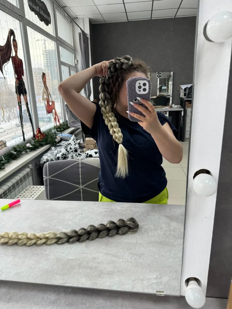 3д косы накладные на заколках