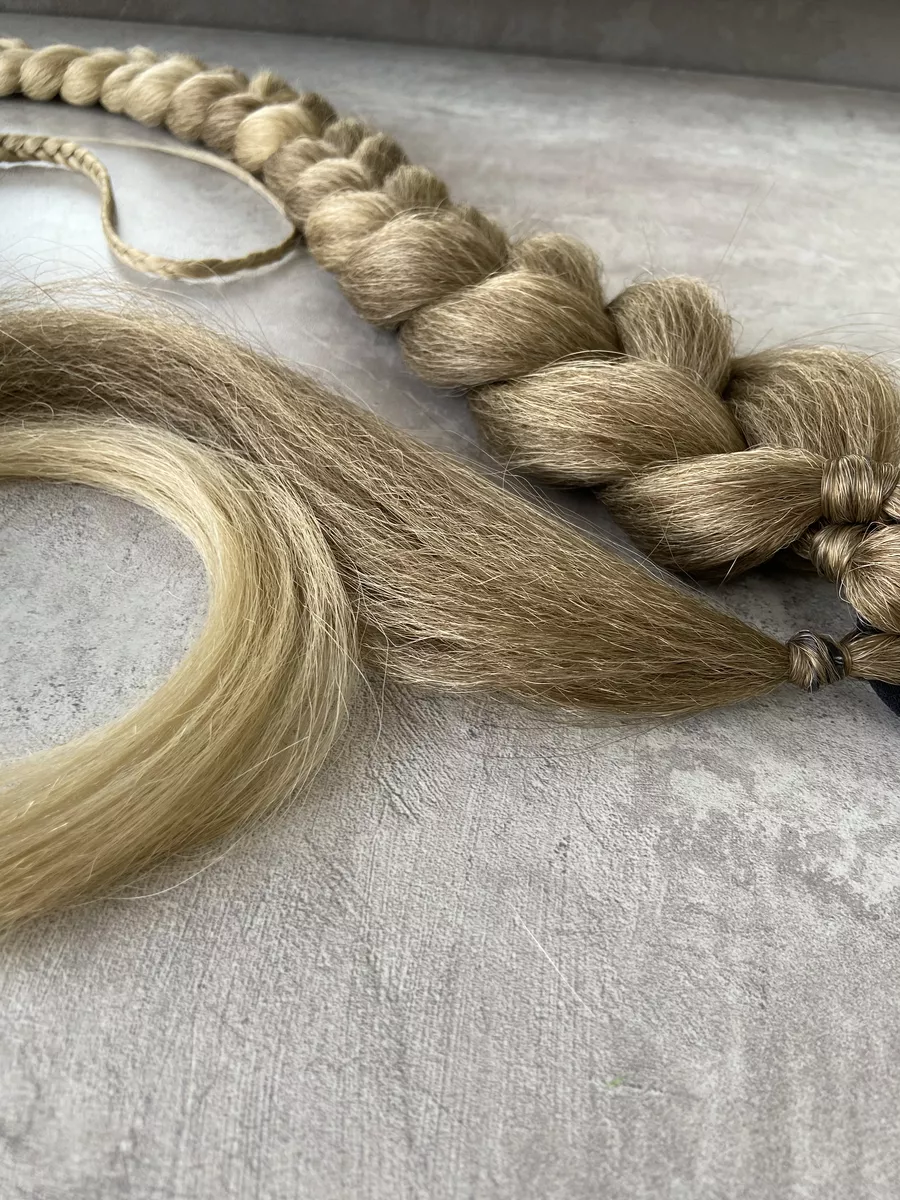 хвост-коса на резинке