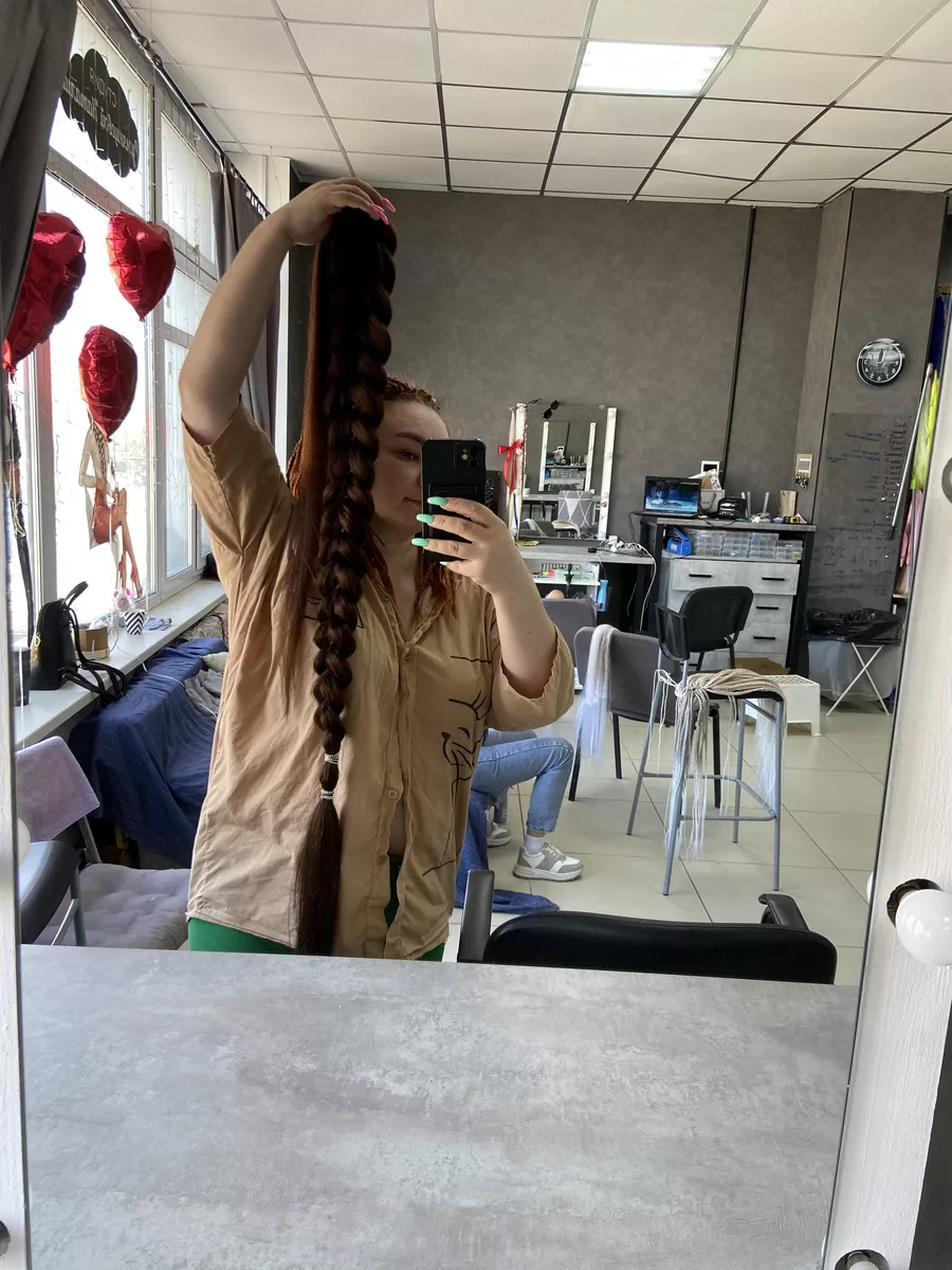 хвост-коса на резинке