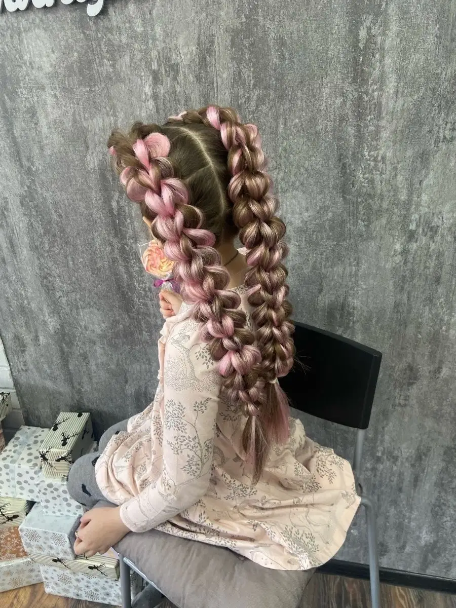 3д косы накладные на заколках