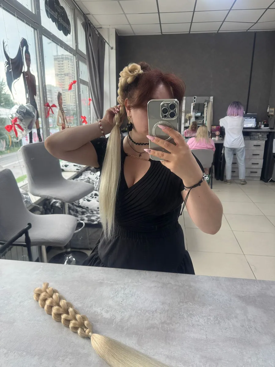 3Д косы с хвостами на заколках