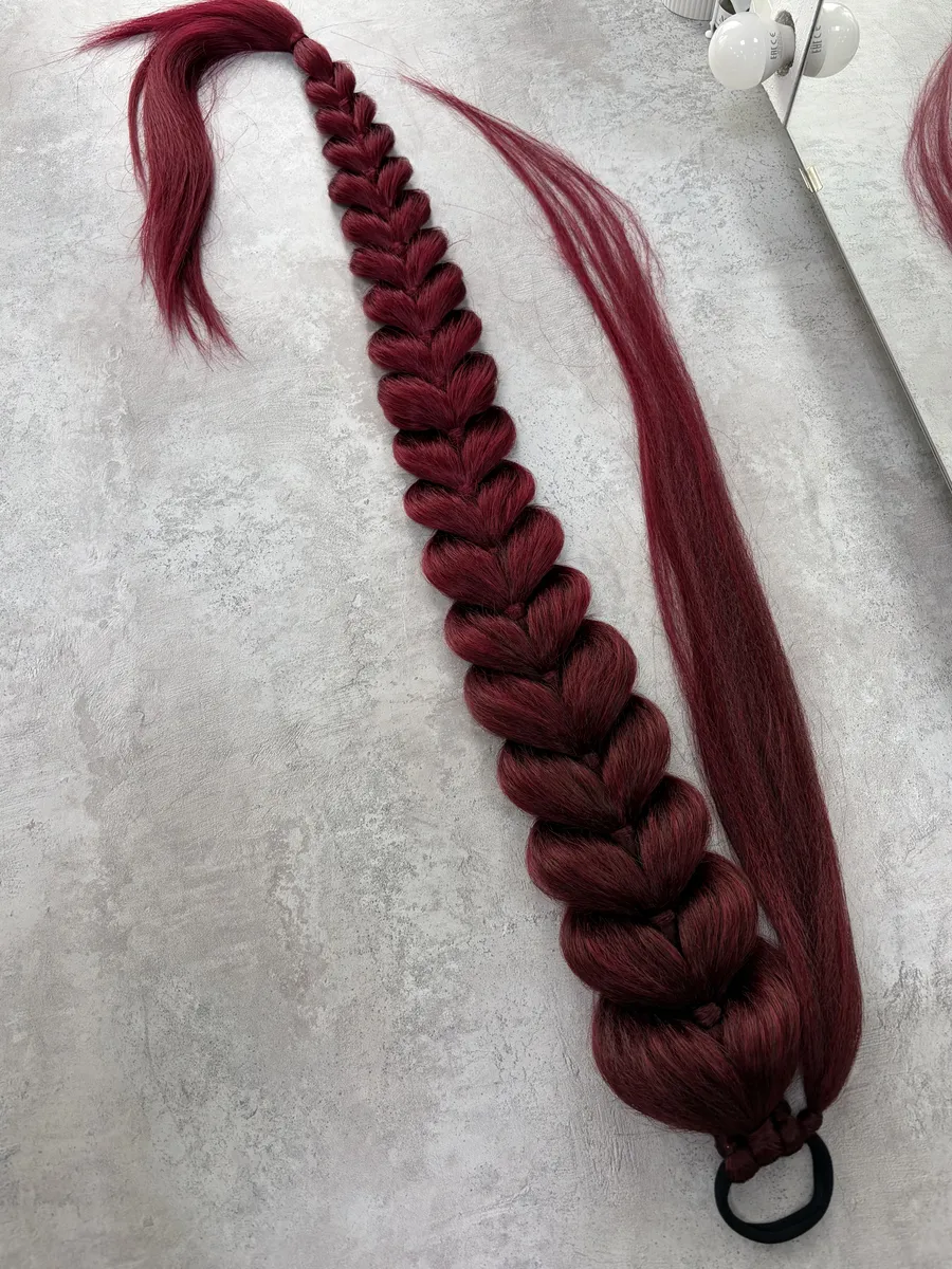 Хвост-коса на резинке