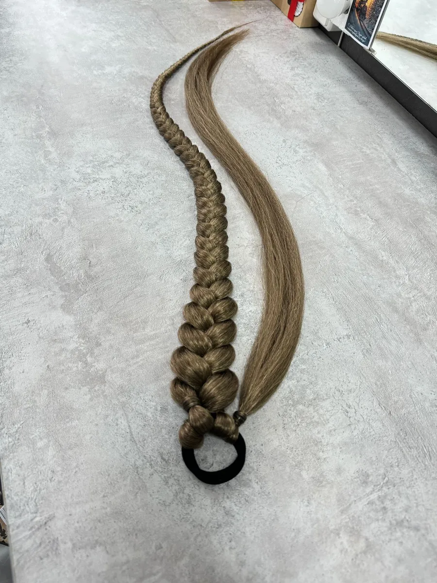 хвост-коса на резинке